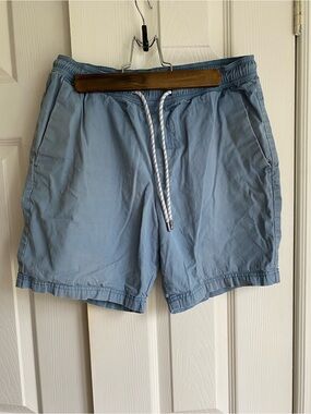 Nordstrom Rail Dusty Blue Elastic Waist Drawstring Shorts 100% Cotton New